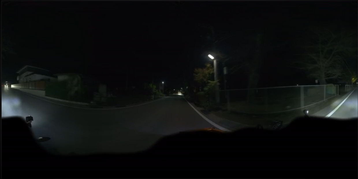 走行/都留団地→小学校（夜)