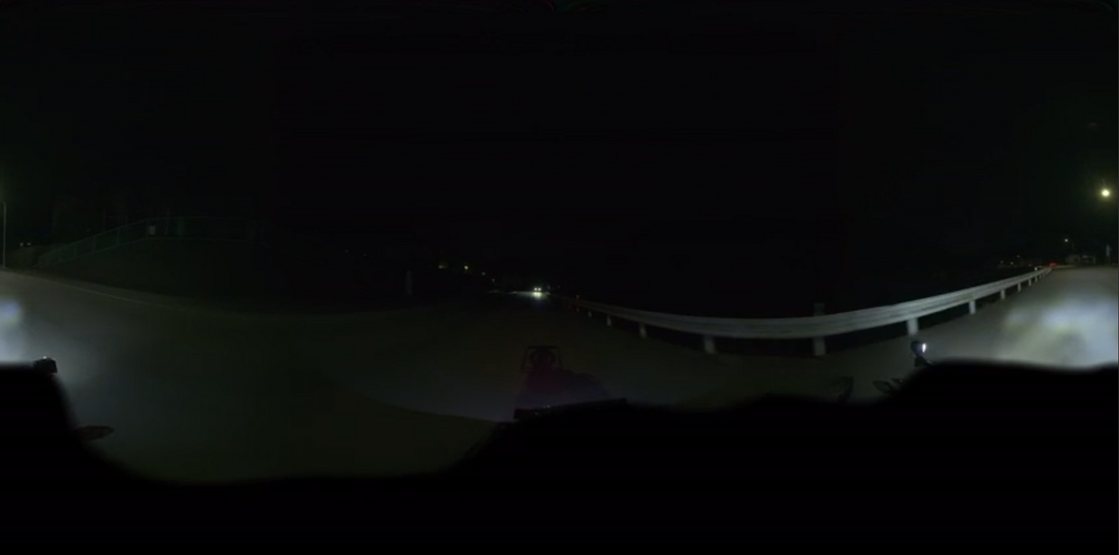 走行/小学校→都留団地（夜)