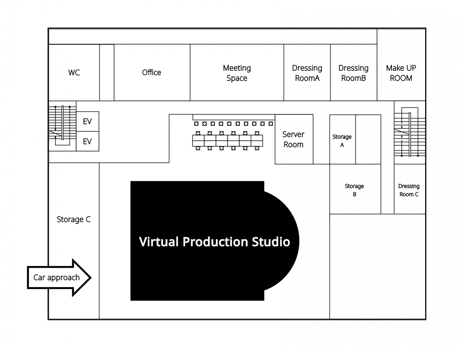 Virtual Production Studioフロア案内